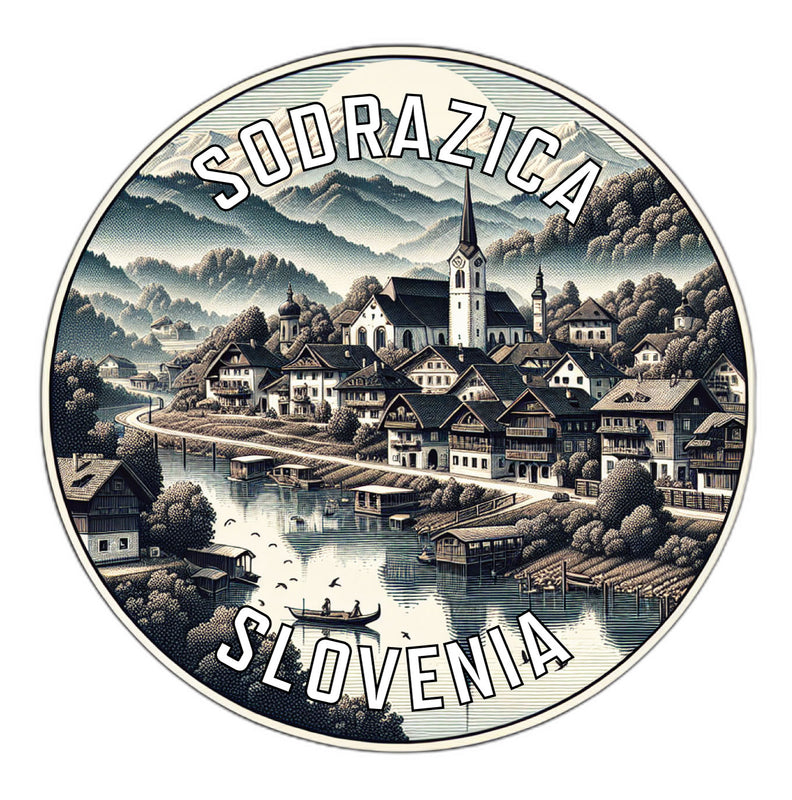 Sodrazica Slovenia Souvenir Die Cut Flat Magnet 6-Inch