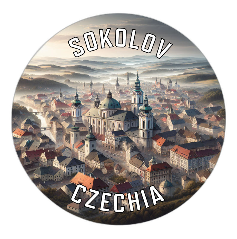 Sokolov Czechia Souvenir Die Cut Flat Magnet 2-Inch