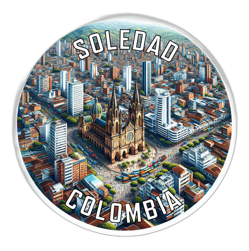 Soledad Colombia Souvenir Die Cut Flat Magnet 2-Inch