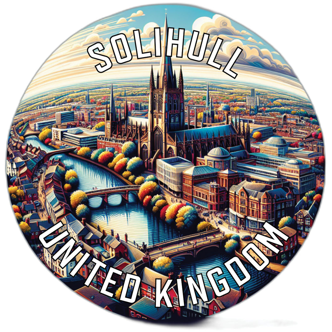 Solihull United Kingdom Souvenir Die Cut Flat Magnet 2-Inch
