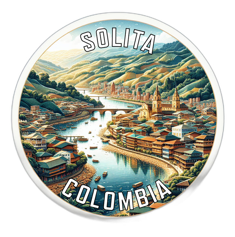 Solita Colombia Souvenir Die Cut Flat Magnet 6-Inch