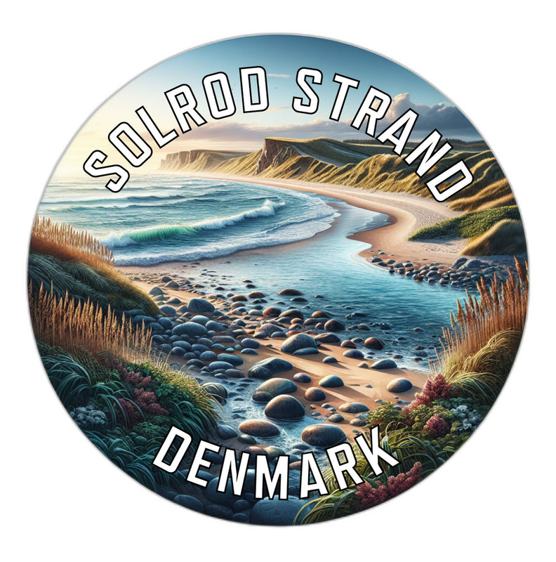 Solrod Strand Denmark Souvenir Die Cut Flat Magnet 6-Inch