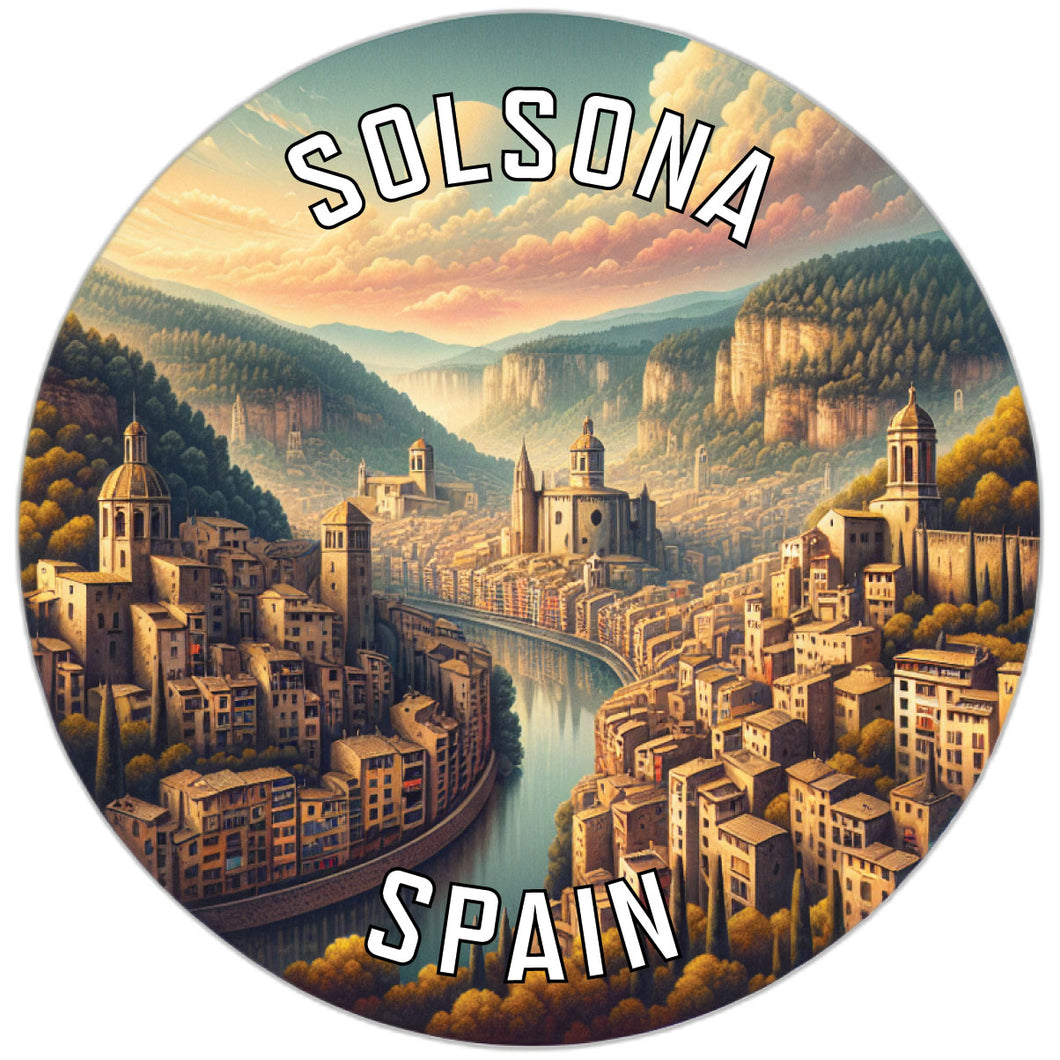 Solsona Spain Souvenir Die Cut Flat Magnet 2-Inch