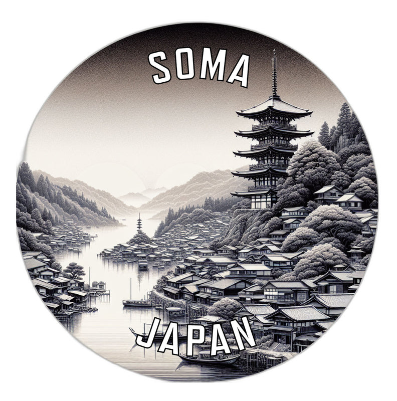Soma Japan Souvenir Die Cut Flat Magnet 6-Inch