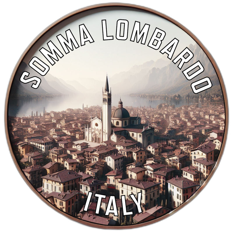 Somma Lombardo Italy Souvenir Die Cut Flat Magnet 2-Inch