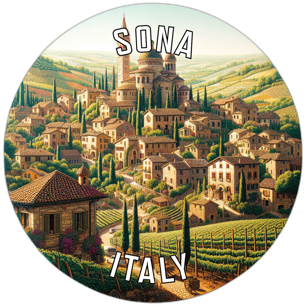 Sona Italy Souvenir Die Cut Flat Magnet 2-Inch