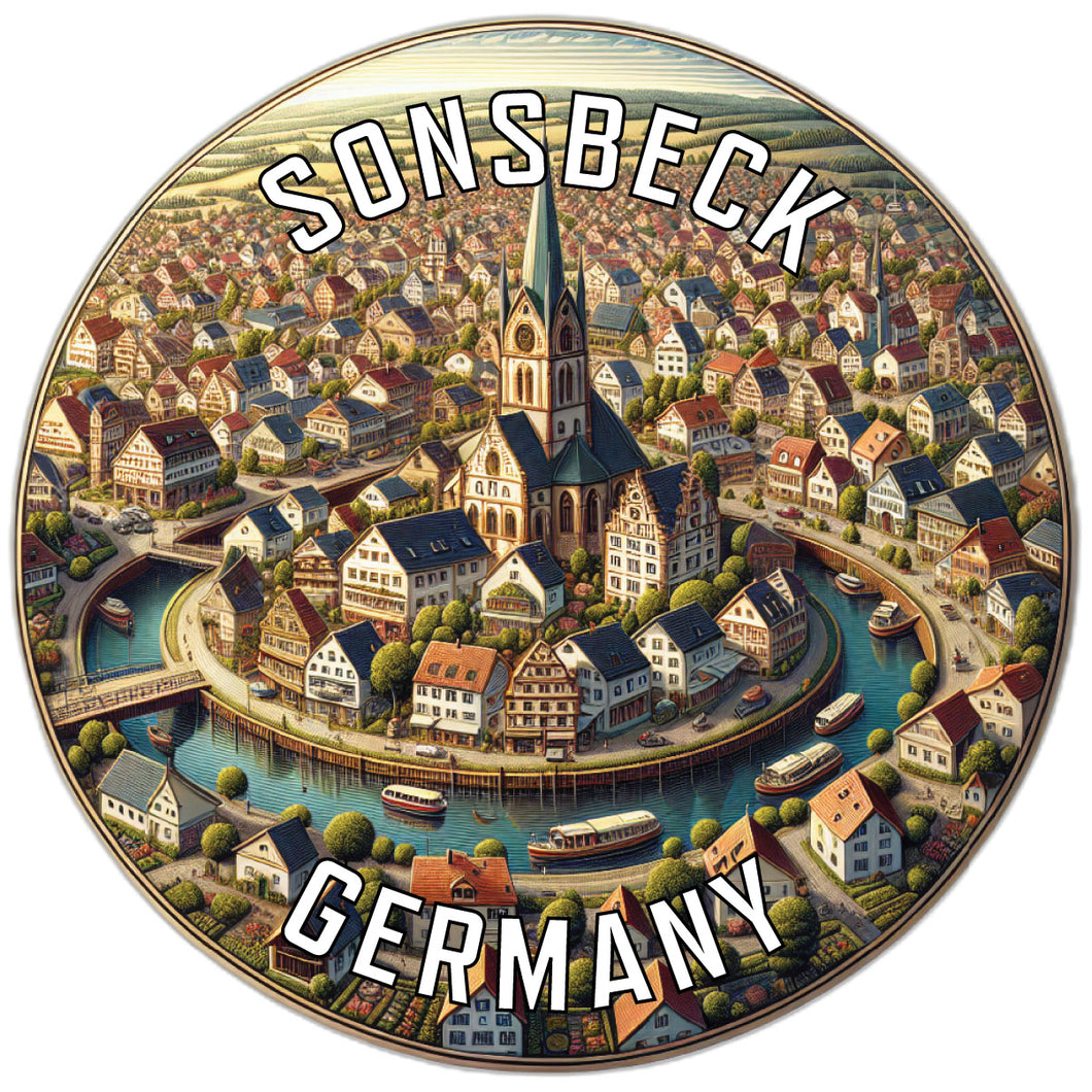 Sonsbeck Germany Souvenir Die Cut Flat Magnet 4-Inch