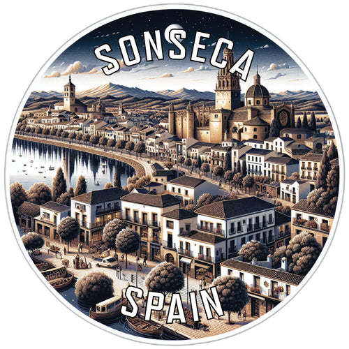 Sonseca Spain Souvenir Die Cut Flat Magnet 3-Inch