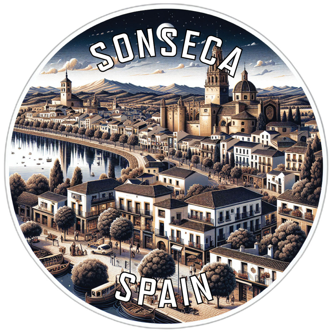 Sonseca Spain Souvenir Die Cut Flat Magnet 3-Inch