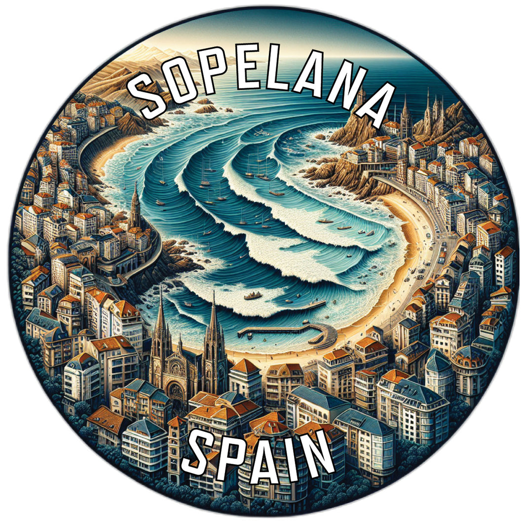 Sopelana Spain Souvenir Die Cut Flat Magnet 2-Inch