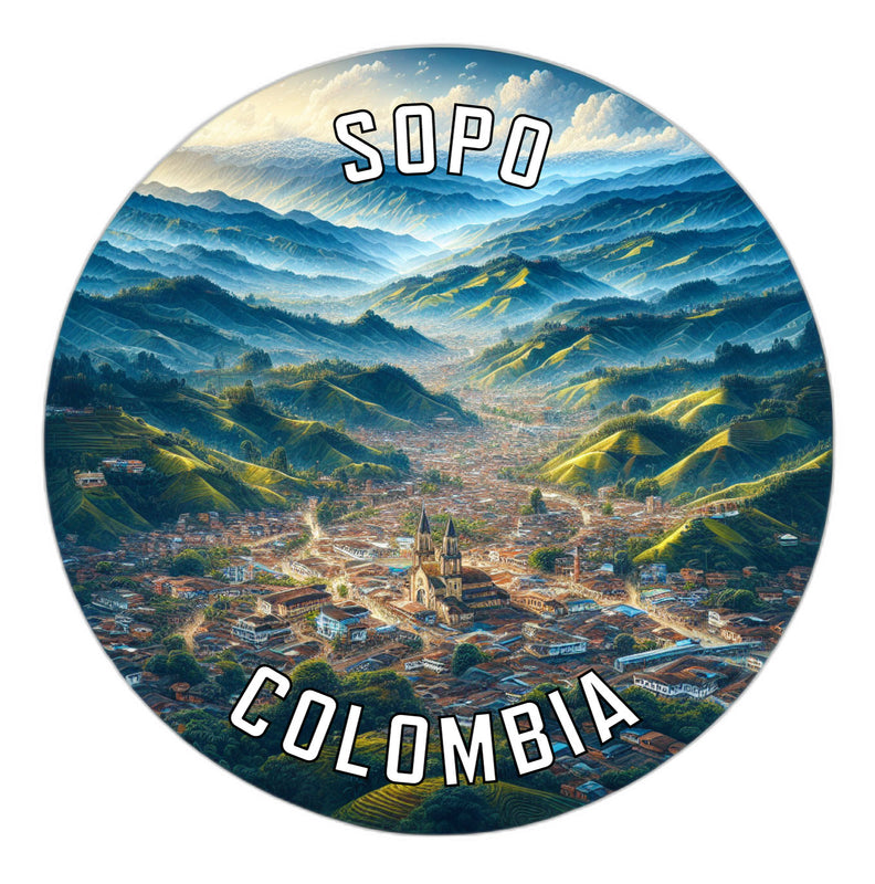 Sopo Colombia Souvenir Die Cut Flat Magnet 2-Inch