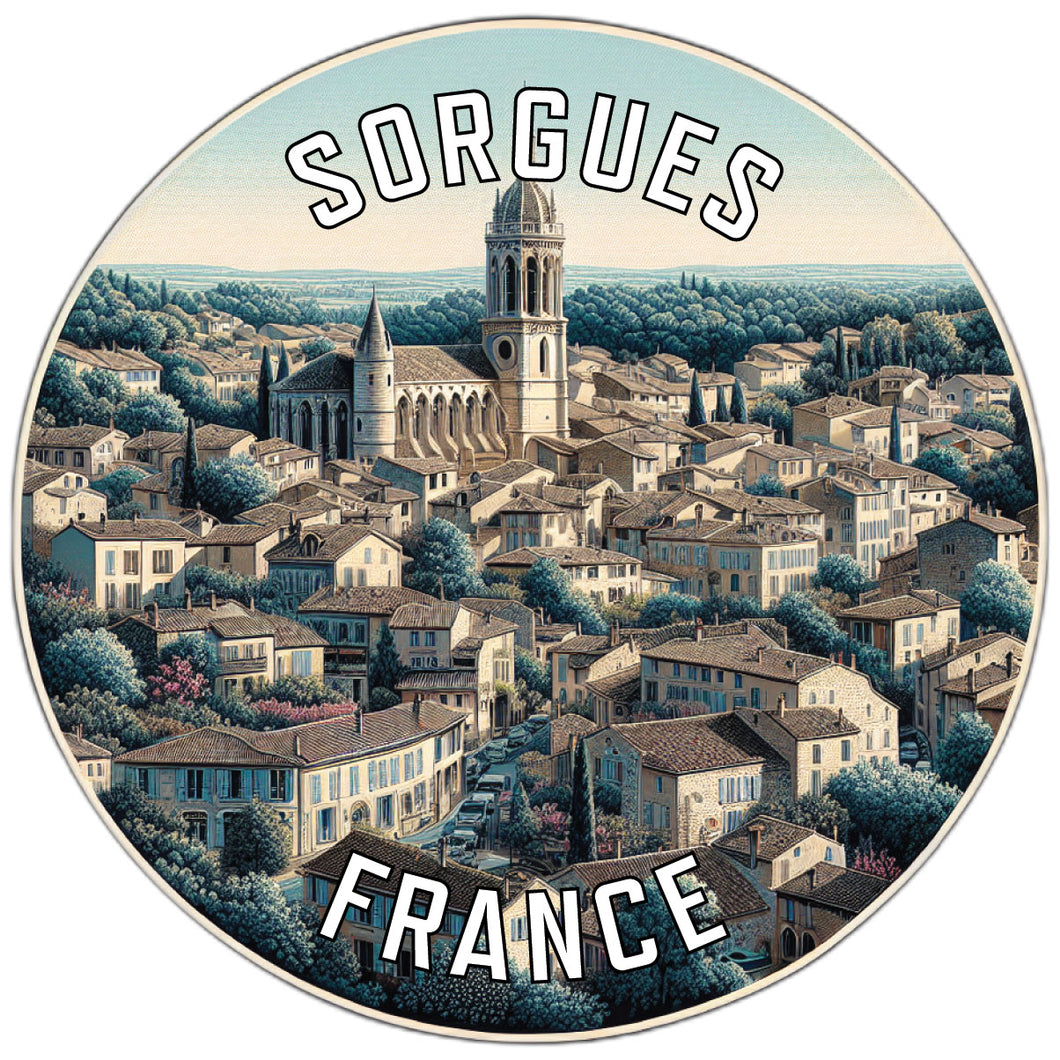 Sorgues France Souvenir Vinyl Decal Sticker 2-Inch