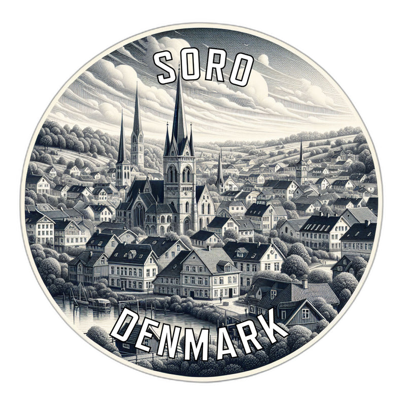 Soro Denmark Souvenir Die Cut Flat Magnet 6-Inch