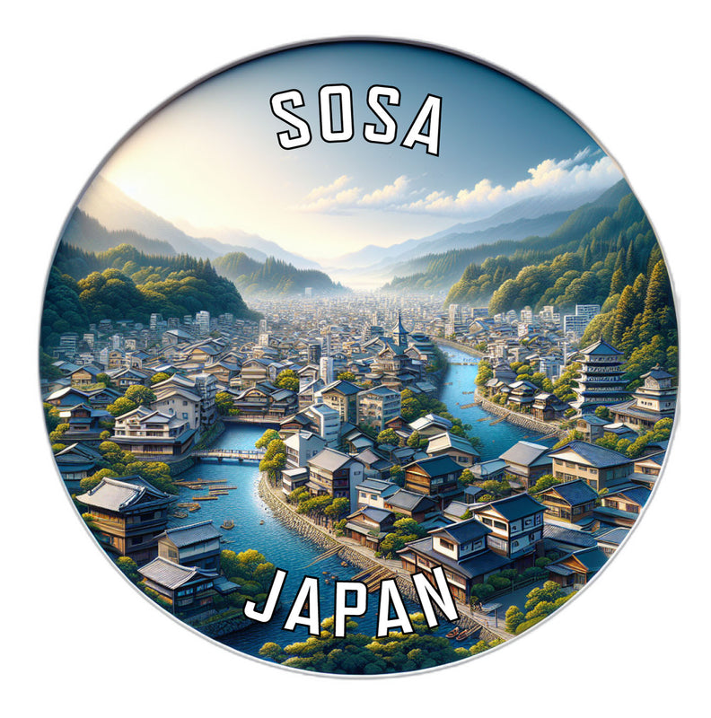 Sosa Japan Souvenir Die Cut Flat Magnet 2-Inch