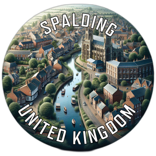 Spalding United Kingdom Souvenir Die Cut Flat Magnet 2-Inch