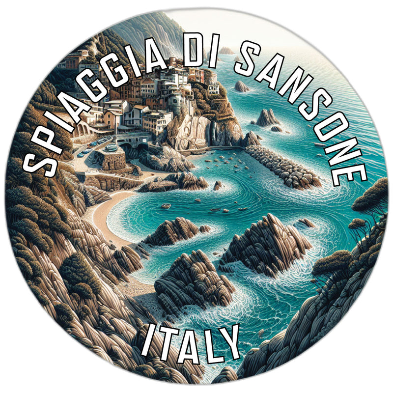 Spiaggia di Sansone Souvenir Die Cut Flat Magnet 2-Inch