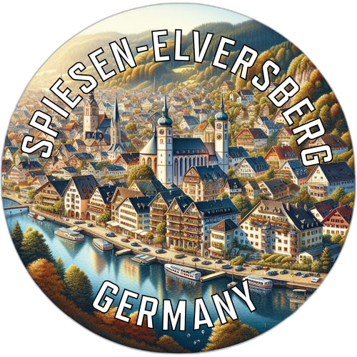Spiesen Elversberg Germany Souvenir Die Cut Flat Magnet 6-Inch
