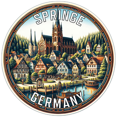 Springe Germany Souvenir Die Cut Flat Magnet 6-Inch