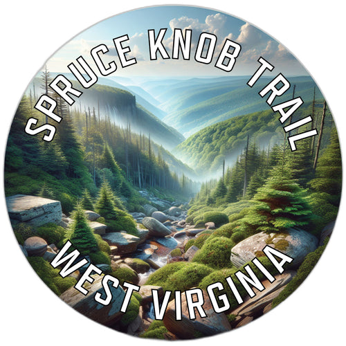 Spruce Knob Trail Souvenir Die Cut Flat Magnet 2-Inch