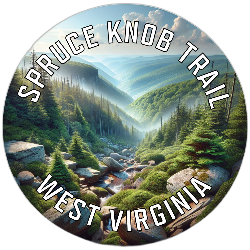 Spruce Knob Trail Souvenir Die Cut Flat Magnet 2-Inch