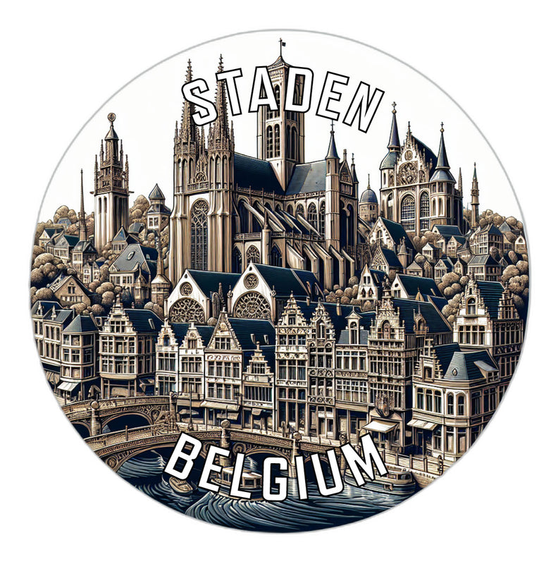 Staden Belgium Souvenir Vinyl Decal Sticker 6-Inch