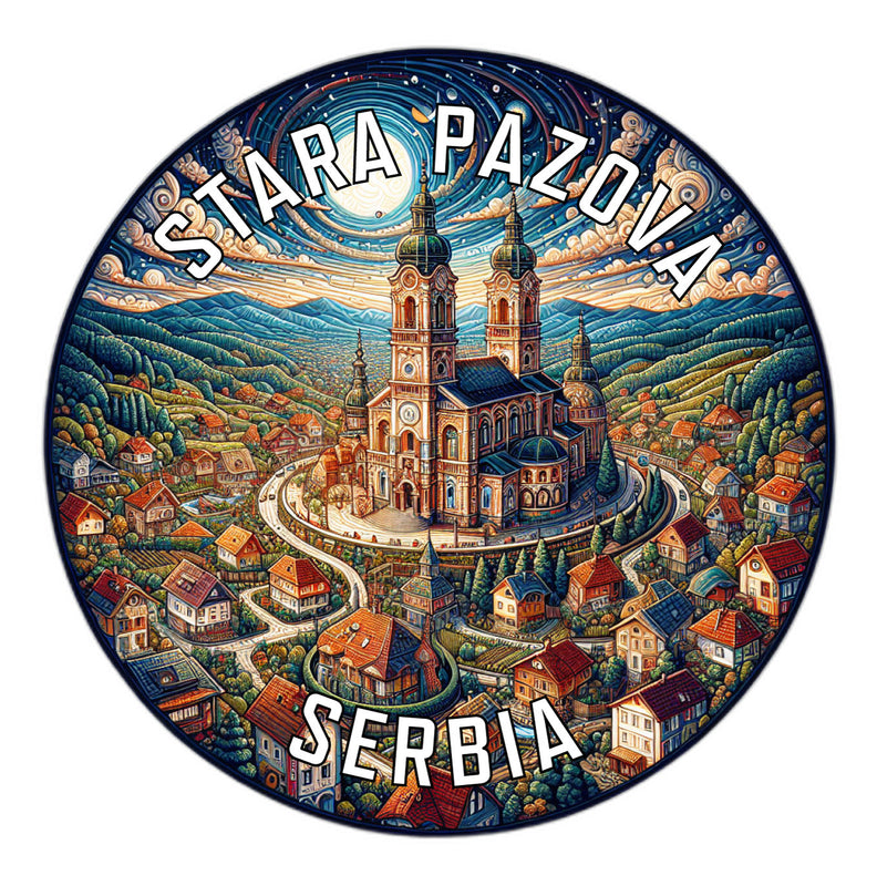Stara Pazova Serbia Souvenir Die Cut Flat Magnet 2-Inch