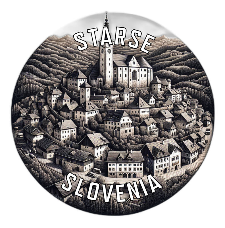 Starse Slovenia Souvenir Die Cut Flat Magnet 2-Inch