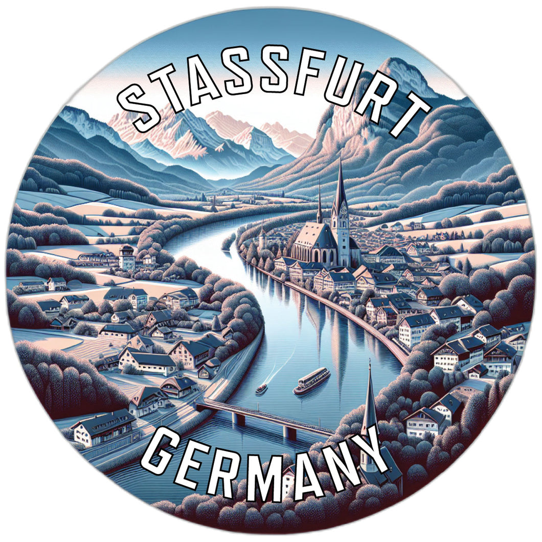 Stassfurt Germany Souvenir Die Cut Flat Magnet 6-Inch