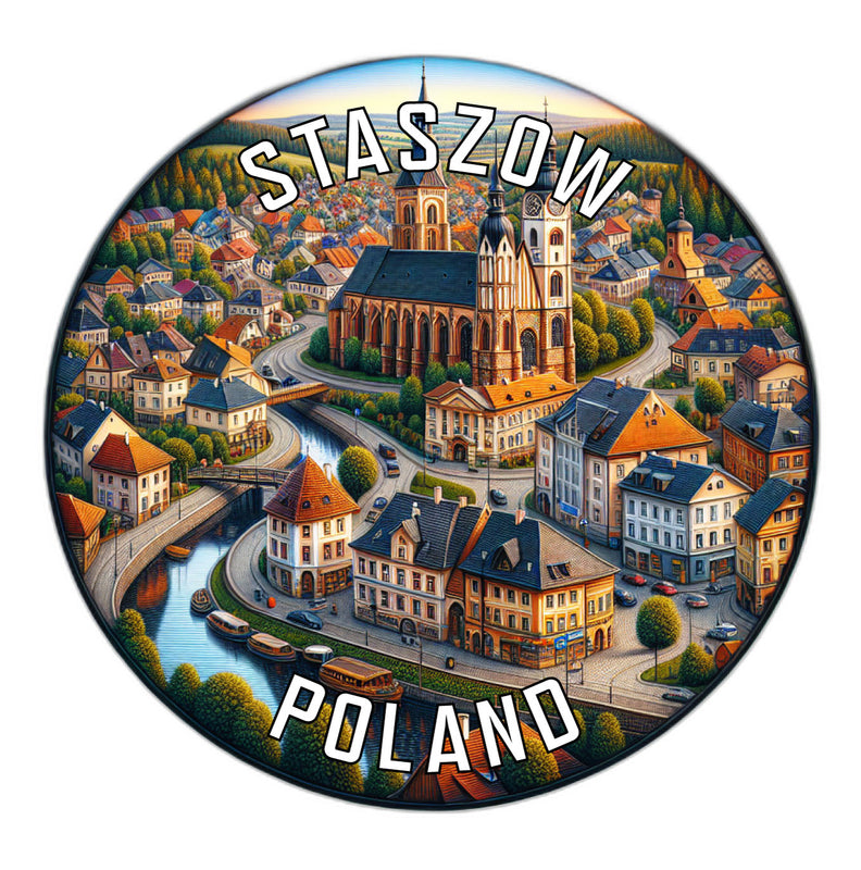 Staszow Poland Souvenir Die Cut Flat Magnet 2-Inch