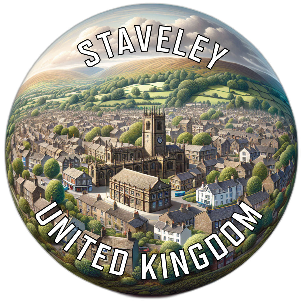 Staveley United Kingdom Souvenir Die Cut Flat Magnet 6-Inch