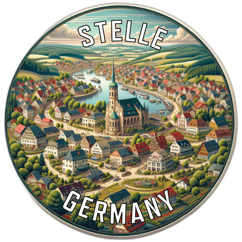 Stelle Germany Souvenir Die Cut Flat Magnet 2-Inch
