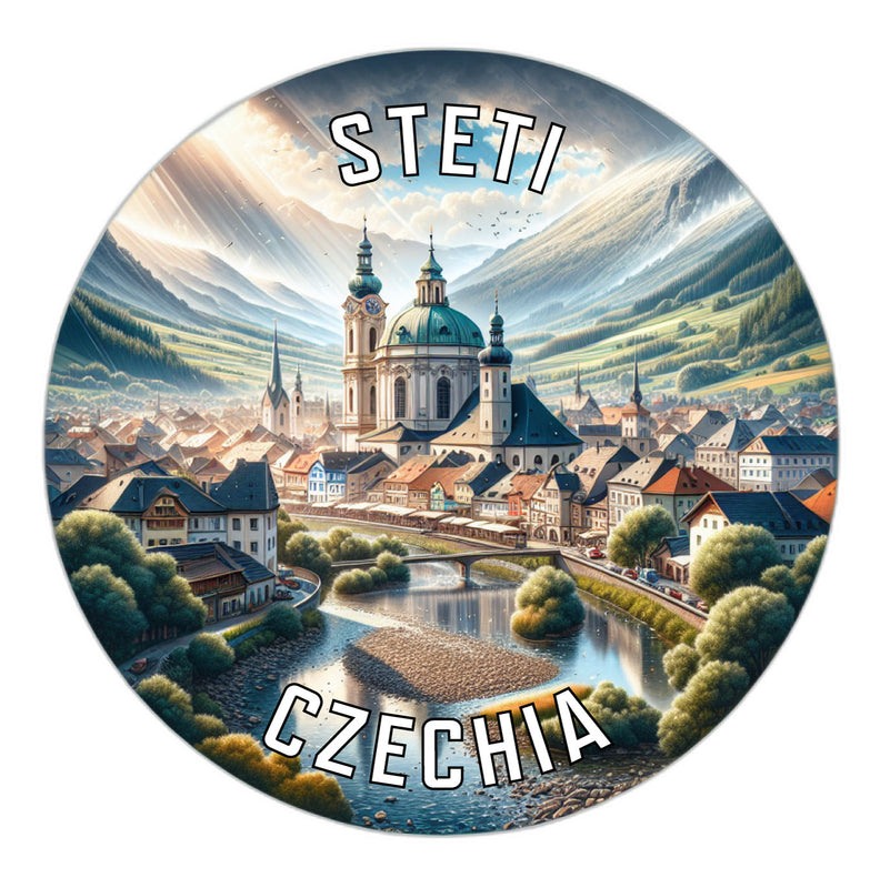 Steti Czechia Souvenir Die Cut Flat Magnet 2-Inch