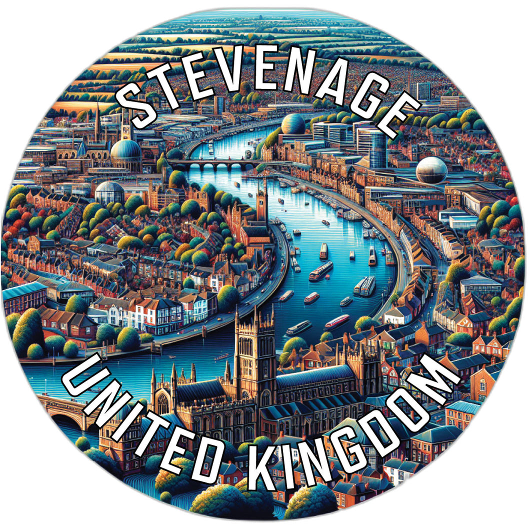 Stevenage United Kingdom Souvenir Die Cut Flat Magnet 6-Inch