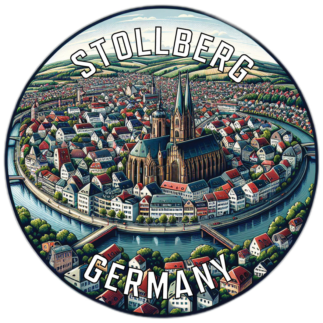 Stollberg Germany Souvenir Die Cut Flat Magnet 6-Inch