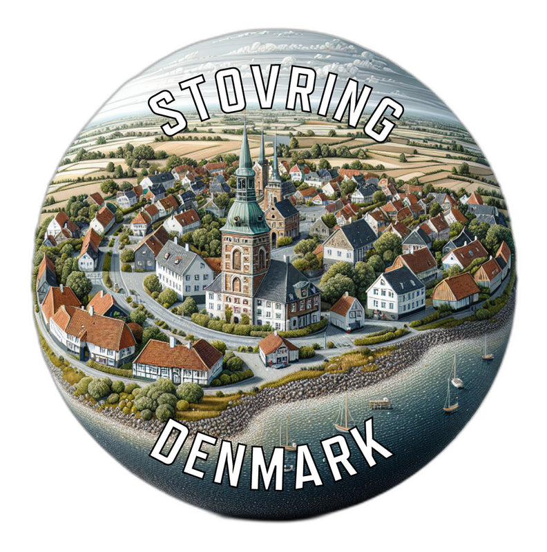 Stovring Denmark Souvenir Die Cut Flat Magnet 2-Inch