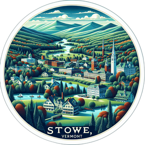 Stowe Vermont Souvenir Vinyl Decal Sticker 2-Inch
