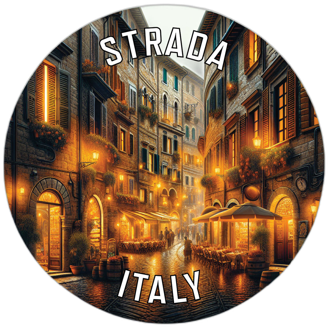 Strada Italy Souvenir Vinyl Decal Sticker 2-Inch