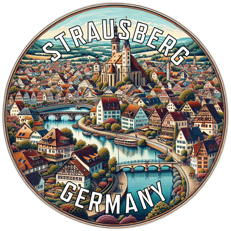 Strausberg Germany Souvenir Die Cut Flat Magnet 2-Inch