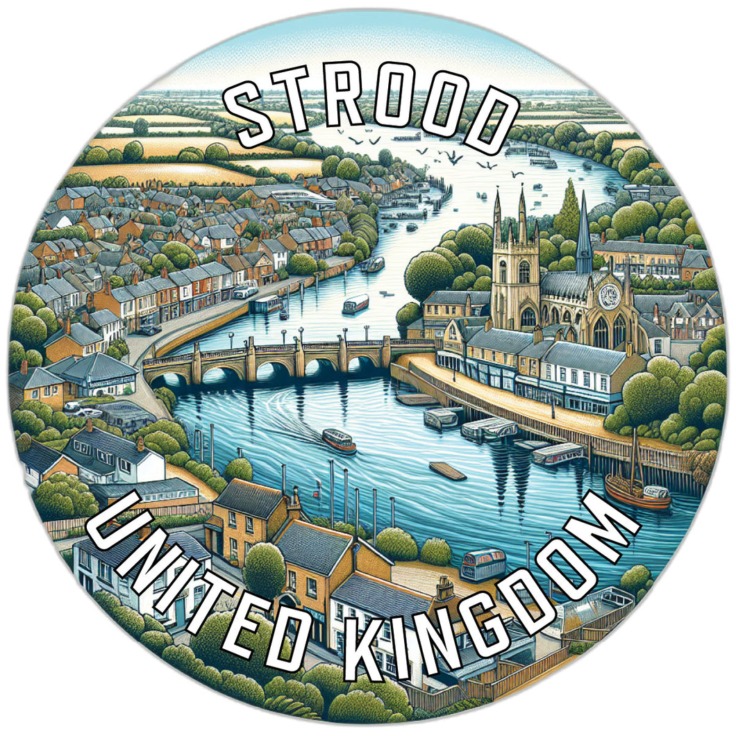Strood United Kingdom Souvenir Die Cut Flat Magnet 6-Inch