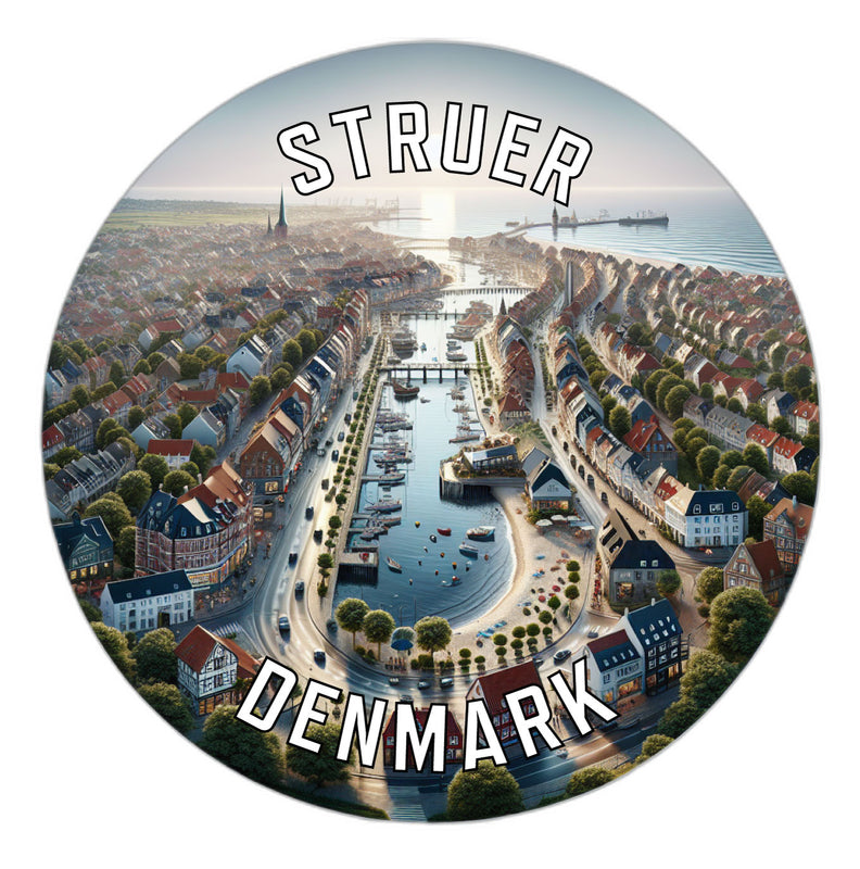Struer Denmark Souvenir Die Cut Flat Magnet 2-Inch