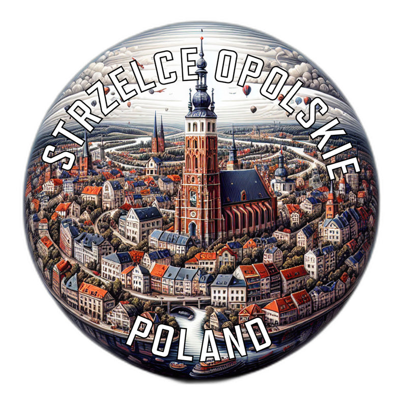 Strzelce Opolskie Poland Souvenir Die Cut Flat Magnet 6-Inch