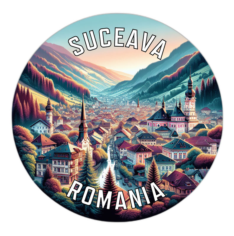 Suceava Romania Souvenir Die Cut Flat Magnet 2-Inch
