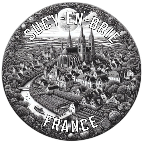 Sucy en Brie France Souvenir Die Cut Flat Magnet 2-Inch