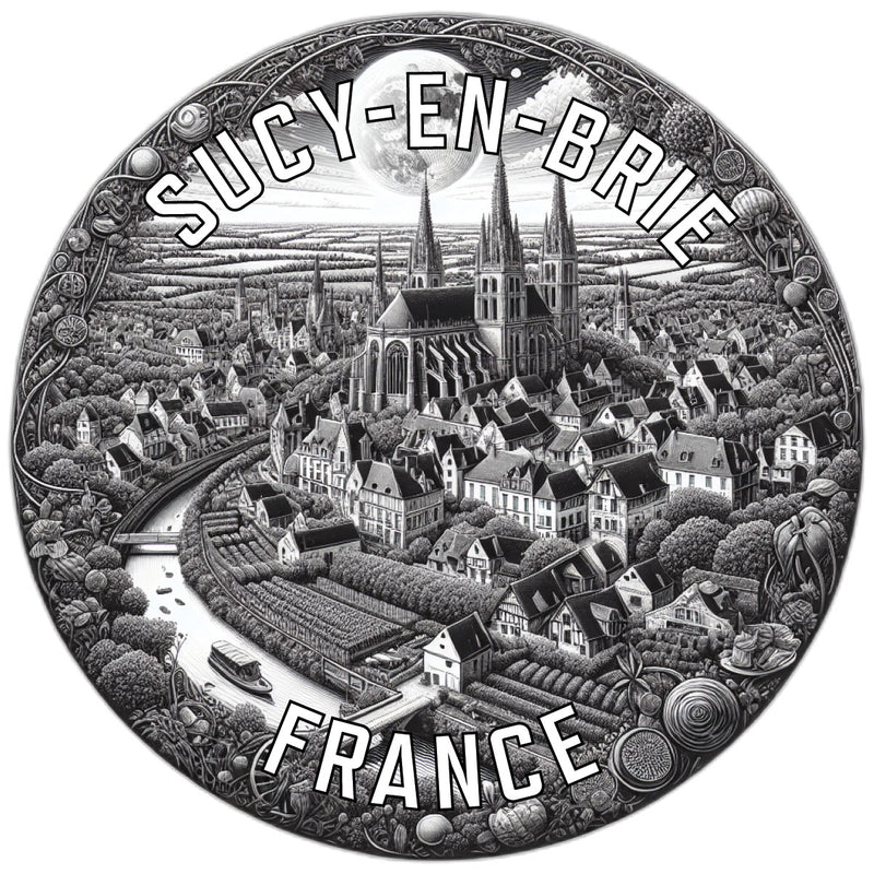 Sucy en Brie France Souvenir Die Cut Flat Magnet 2-Inch