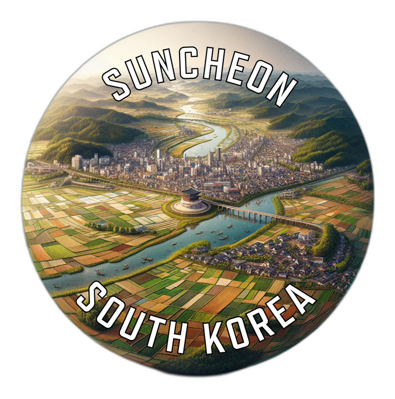 Suncheon Korea South Souvenir Die Cut Flat Magnet 2-Inch