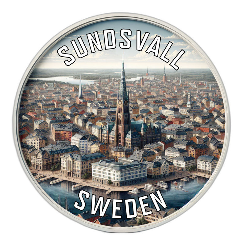 Sundsvall Sweden Souvenir Die Cut Flat Magnet 6-Inch