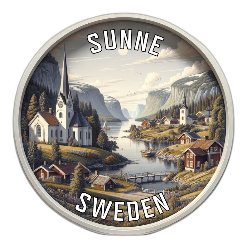 Sunne Sweden Souvenir Die Cut Flat Magnet 6-Inch