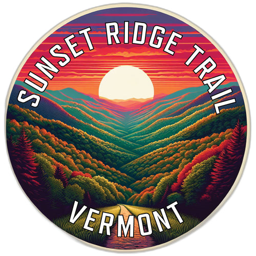 Sunset Ridge Trail Souvenir Die Cut Flat Magnet 2-Inch