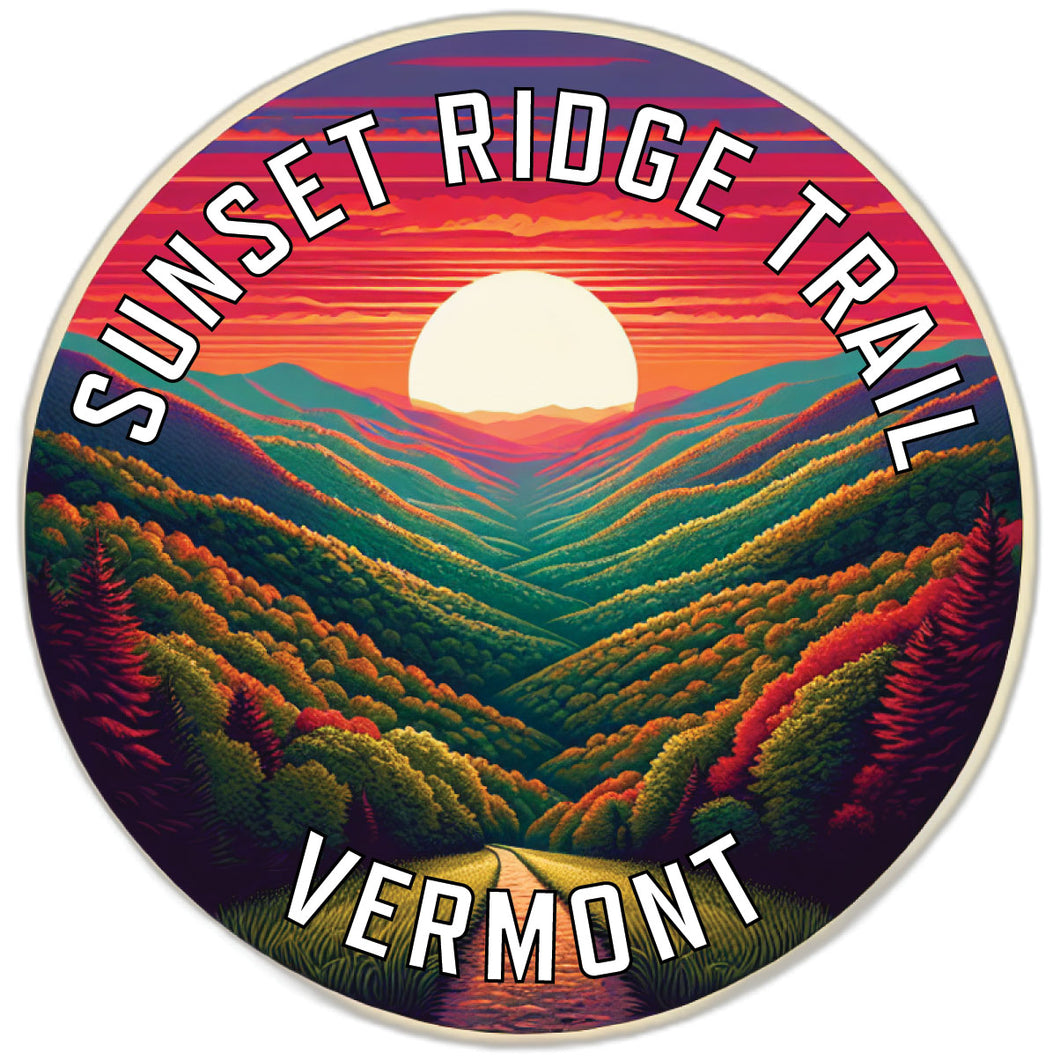 Sunset Ridge Trail Souvenir Die Cut Flat Magnet 2-Inch