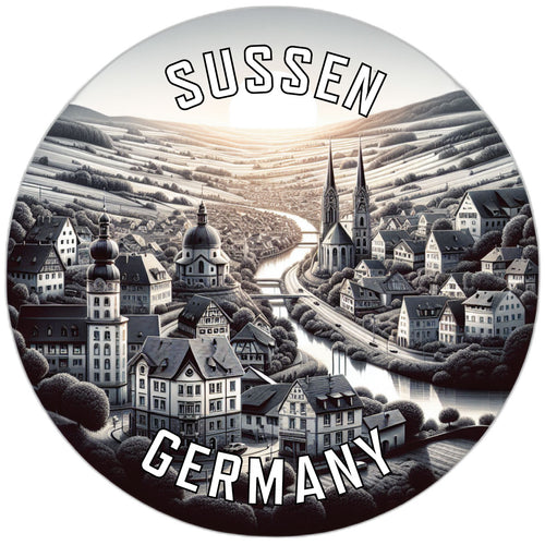 Sussen Germany Souvenir Die Cut Flat Magnet 2-Inch